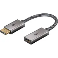 Goobay 75271, 0,2 m, DisplayPort, HDMI, Hankontakt, Honkontakt, Rak