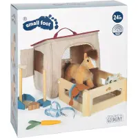 Small Foot lekset häst med box och tillbehör i påse