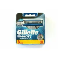 Gillette Mach3 Turbo - Påfyllnadsrakblad - hane - 3 blad (paket om 8)