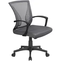 24.Se Ergonomisk kontorsstol med meshtyg - Grå / skrivbordsstol ergonomisk