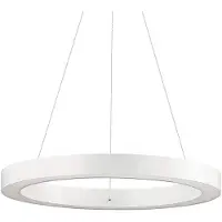 Ideal Lux Pendellampa Oracle, Vitt / opal, Vardagsrum / matsal, Aluminium / grå / zink, Modern