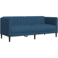 vidaXL Soffa 2-sits blå tyg