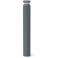 Ideal Lux LED pollare Boeing, Aluminium / grå / zink, Metall, LED-utomhuslampa