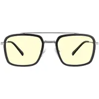 Gunnar Optiks EDI-12309, Unisex, Torg, Klassisk, Rostfritt stål, Rostfritt stål, Gul