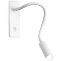 Ideal Lux LED vägglampa IO, Vitt / opal, Sovrum, Aluminium / grå / zink, Modern, LED-vägglampa, vägglampa inomhus