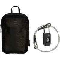 Pacsafe 10261100 kabellås svart kombinationslås
