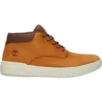 Timberland för män. TB0A69M1EM51 Seneca Bay toffel i brunt läder (45), Hud, Karta, Nyckelband, Casual