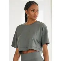 LASCANA T-shirt grå / grön