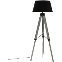 Atmosphera Dekorationslampetoršers RUNO stående lampa med skärm - svart, höjd 145 cm