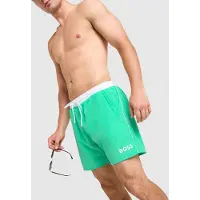 BOSS Medium-length swim shorts with contrast details