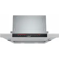 Bosch Serie | 8 DFS067K51 - Kåpa - teleskopisk - Fördjupning - bredd: 52.4 cm - djup: 29 cm - utsug och återcirkulering (-) - med inbyggd motor - rostfritt stål