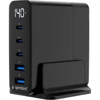 Gembird 5-portars Gan Usb Snabbladdare 140w