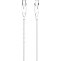 Ginza.se GEAR Kevlar cable PRO USB-C to USB-C 2.0 1.5m Kevlar cable with Metalhousing White