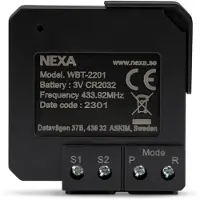 Nexa Nexa: WBT-2201 Inbyggnadsändare batteri På/Av/Dimmer 2 kanaler