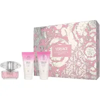Versace Bright Crystal For Women Eau De Toilette 50 Ml Spray Gift Set With Body Lotion 50 Ml And Shower Gel 50 Ml