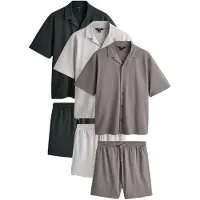 Next Hemmadräkt taupe / ljusgrå / mörkgrön
