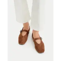 Tommy Hilfiger Tommy Jeans Suede Buckle Square Toe Ballerinas