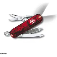 Victorinox Signature Lite, Swiss pocket knife, transparant red