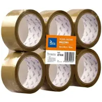 TETIS Packtejp brun 6 st 48 mm x 50 m (48 mikr.)