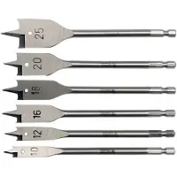 YATO Flatborrsats för trä YT-3258; 10-25 mm; 6 st.