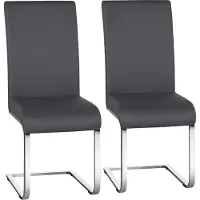 24.Se Matstolar 2-pack med vadderad sits och rygg / köksstolar i konstläder