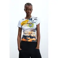 Desigual T-shirt curry / orange / svart / vit