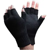 Thinsulate 3M 40 gram värmeisolerade svarta fingerlösa handskar för herrar
