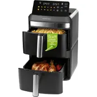 Gourmet Maxx 16818 Varmluftsfritös 12 l 2 800 W Non-stick-beläggning, BPA-fri, Cool-Touch-hölje, digital timer, Grillfunktion, Varmluftsfunktion, Multifunktion,