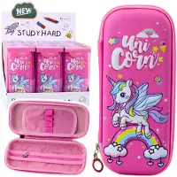 Leantoys Lean pennfodral skolpenal Unicorn rosa 22,5x10 cm