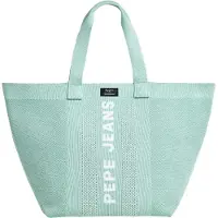 Pepe Jeans för kvinnor. PL0300137 Stickad Winslow blå shopperväska (OSFA), Casual, Polyester