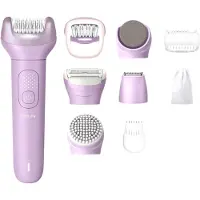 Philips Epilator Series 9000 BRE728/00 Sladdlös epilator, våt- och torranvändning, lila, 32 pincetter, Epilering, Exfoliering, Rakning, Utjämnande ...