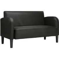 vidaXL Loveseat soffa svart 110 cm konstläder