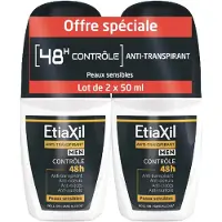 PDM to be maintained Déodorant - Etiaxil - Men - Anti-Transpirant 48h - Roll-On - Lot de 2 x 50ml
