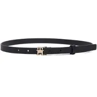 Tommy Hilfiger Leather TH Monogram Plaque Buckle Belt