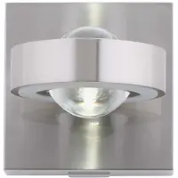Paul Neuhaus Q-MIA LED-vägglampa, stål Q-Mia, dimbar, Aluminium / grå / zink, Vardagsrum / matsal, Metall, Modern
