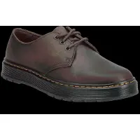 Dr. Martens för män. 41555201 Brookline Lo läderskor i mörkbrunt (43), Hud, Karta, Nyckelband, Casual