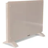 Vonroc Lyxig elvärmare – Konvektor med glaspanel – 1500W – Beige | WIFI
