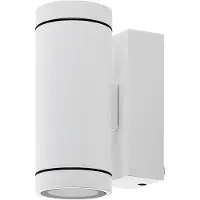 Deko-light Vägglampa utomhus ShoreLine Pro Round, dimbar, Vitt / opal, Aluminium / grå / zink, Modern, Utomhusvägglampa