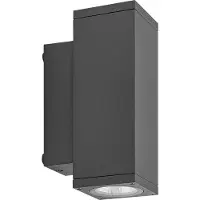 Deko-light LED utomhus vägglampa ShoreLine Pro Square, dimbar, Svart, Aluminium / grå / zink, Modern, LED-vägglampa utomhus
