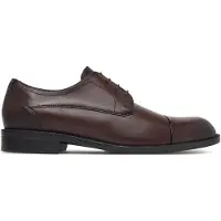 BOSS Leather Derby shoes with cap toe