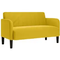vidaXL Loveseat soffa gul 109 cm sammet