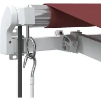 vidaXL Markis automatiskt infällbar vinröd 500x350 cm