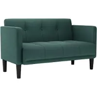 vidaXL Loveseat soffa mörkgrön 111 cm tyg