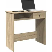 vidaXL Skrivbord sonoma-ek 80x40x75 cm konstruerat trä