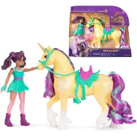 Unicorn Academy , Ava & Leaf Set med 2 Ridhjälpmedel & Hårstylingverktyg, Dockor & Enhörningleksaker för Flickor Från 4 År