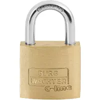 Burg wachter 3001 Hänglås 30.00 mm Ny låsning Mässing Nyckel