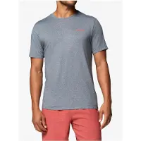 Columbia - Vandringskläder - Parsons Point SS Back Graphic Tee City Grey Heather Linear Peaks för Unisex - Storlek L - Grå