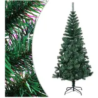 Plastgran med regnbågsskimrande grenar grön 120 cm PVC