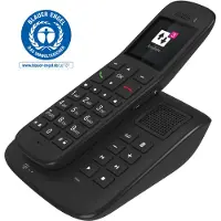 Telekom Deutsche Sinus A 32 - Trådlös telefon - besvarelsessystem - DECT\GAP\CAT-iq - ibenholt