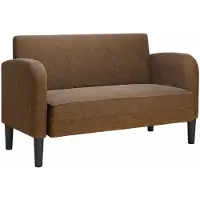 vidaXL Loveseat soffa brun 110 cm konstläder
